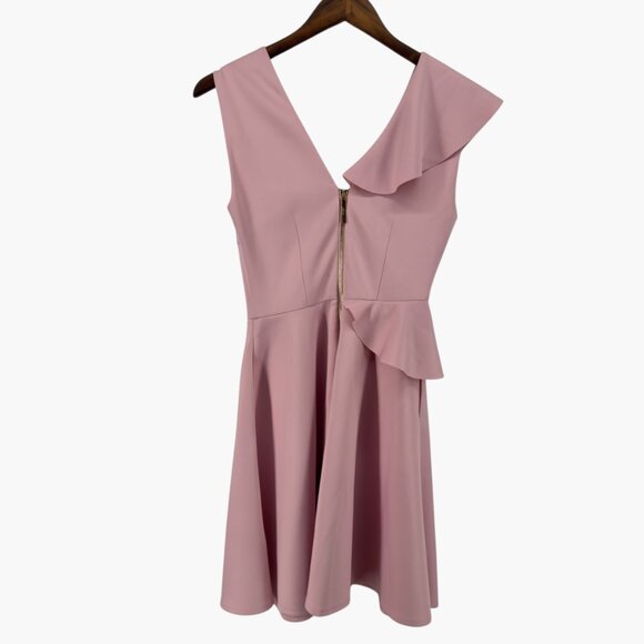 Ted Baker Lantaa Light Pink Ruffle Mini Dress Size 0 - Picture 3 of 8
